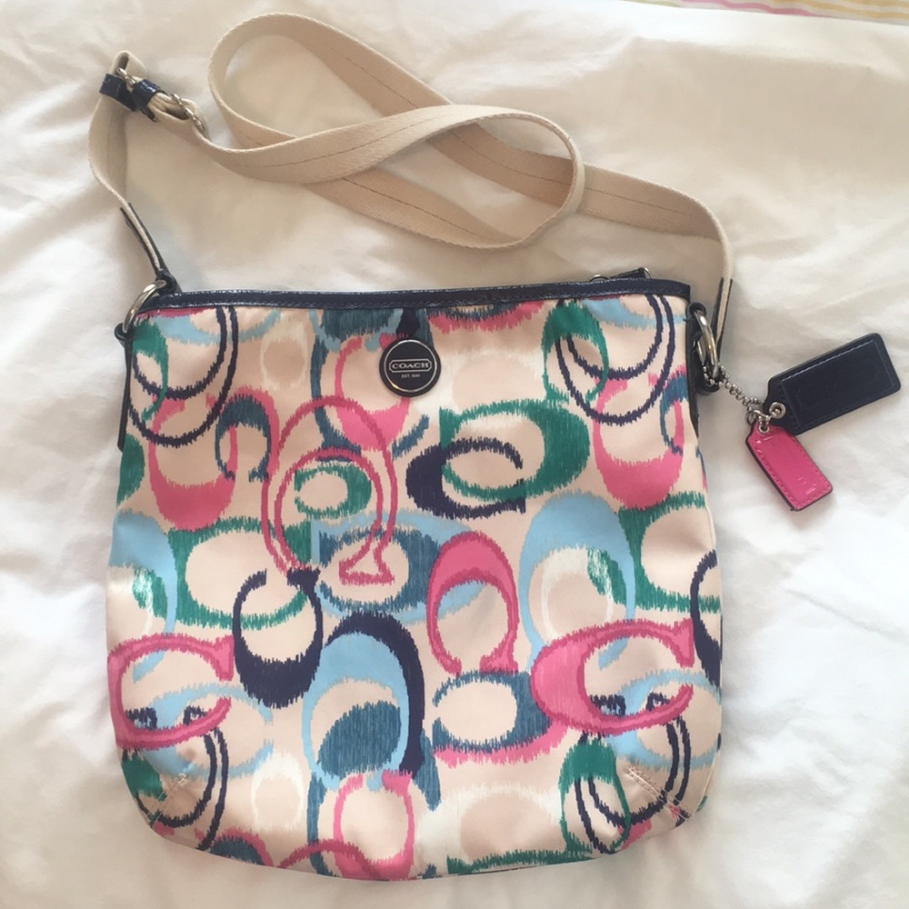 EUC authentic Coach Multi-Colored Crossbody